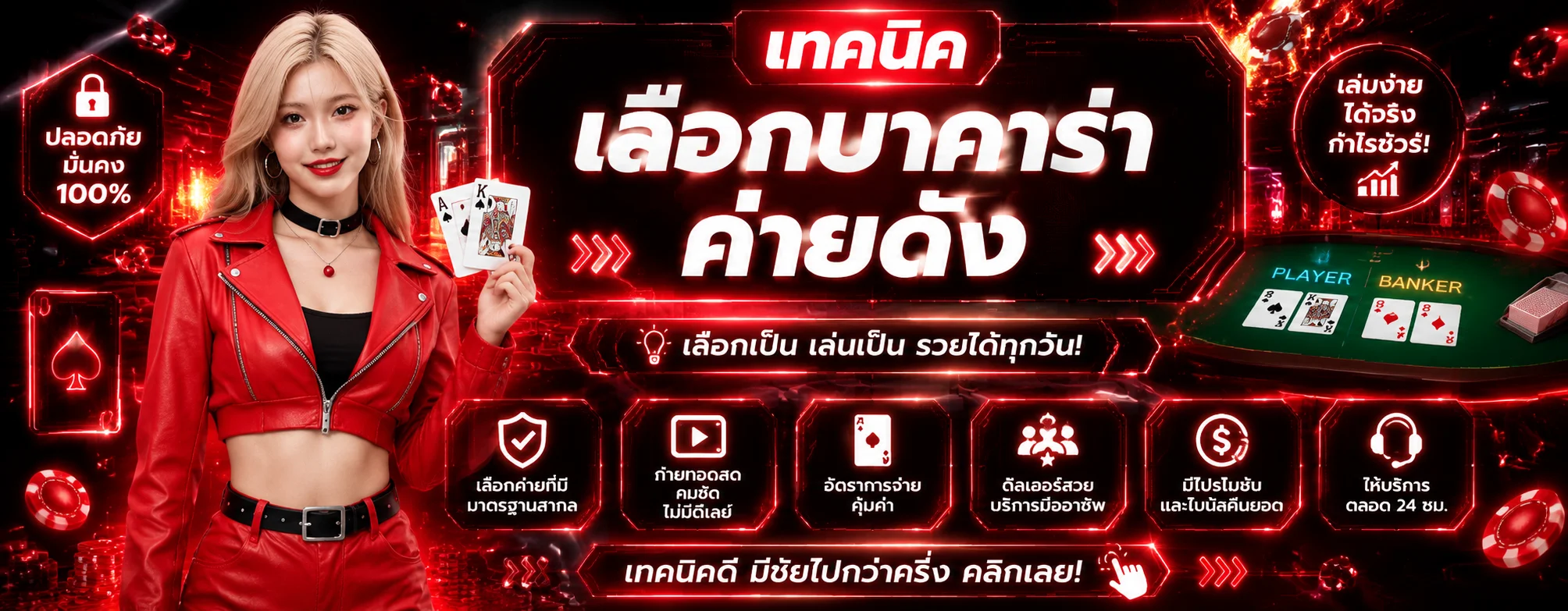 โต๊ะบาคาร่าสดใน CREEKBET คาสิโน พร้อมดีลเลอร์ถ่ายทอดจากห้องจริง
